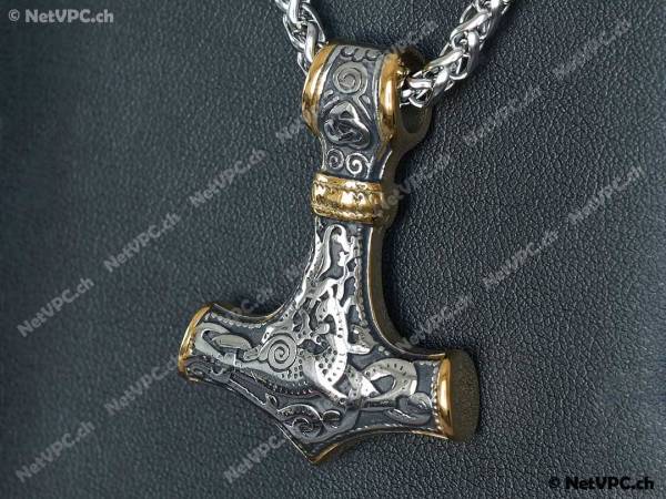 Collier Viking Pendentif Marteau de Thor 