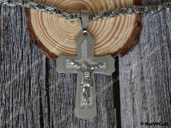 Jesus Christus Anhänger Halskette Kreuz 