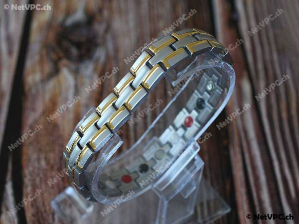 Bracelet magnétique 4 éléments - 316L 