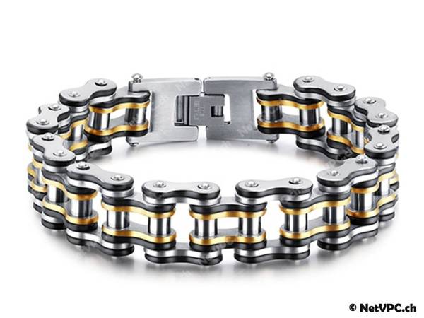 Bracelet chaîne de moto en acier