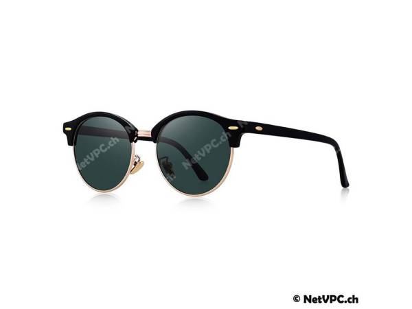 Klassische halbrandlose Retro Sonnenbrille