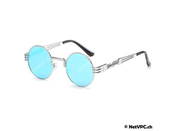 Runde Sonnenbrille mit Spiegelgläsern