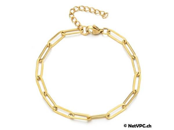 Bracelet chaîne à maillons ovales - Argent ou or