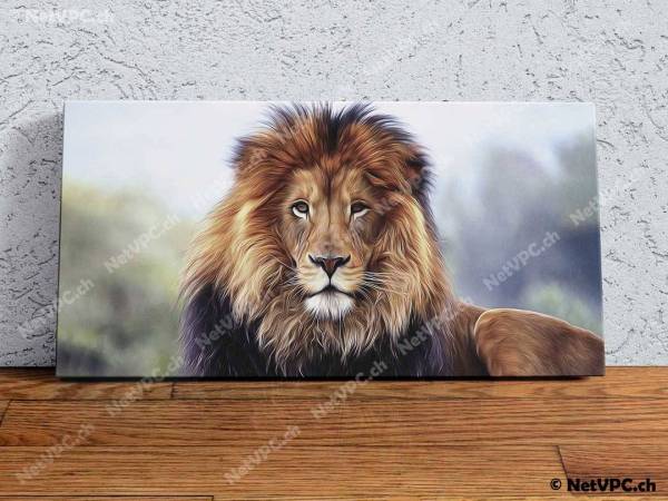 Toile imprimée - Lion roi de la jungle 