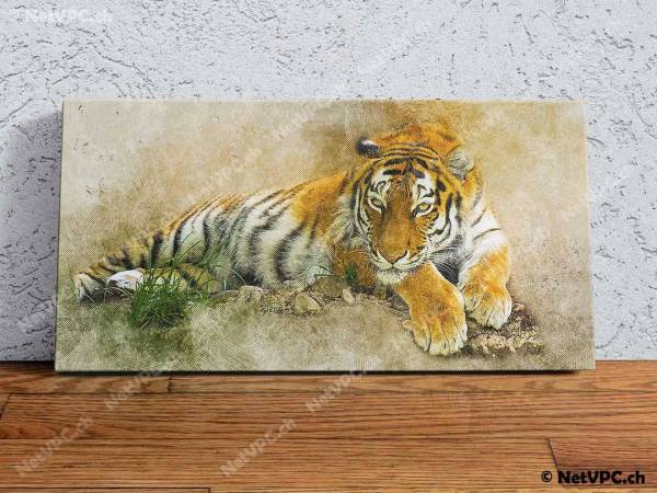Leinwandbild - Der Tiger - Künstlerisch 