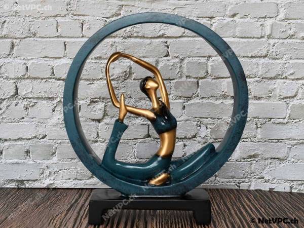 Sculpture de Yoga en Résine Art moderne 